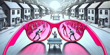 Pingpong i pink glass