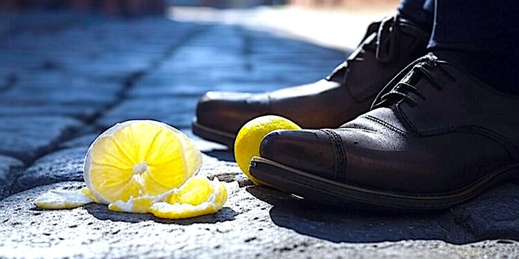 Próżna wydmuszka i wyciśnięta cytryna